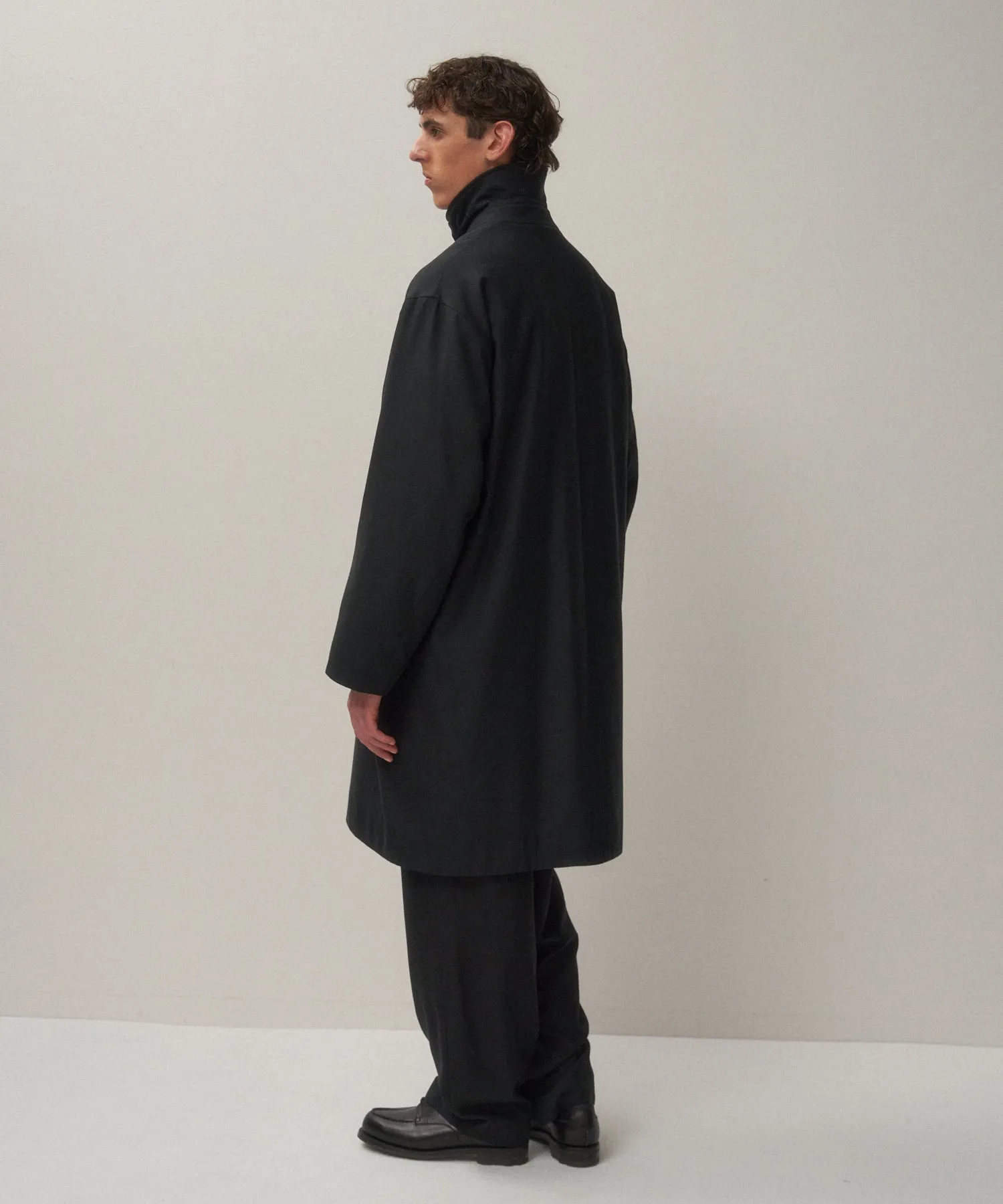 NIDOM SILK | SILK PADDED BALMACAAN COAT sold by ATON product image thumbnail 5