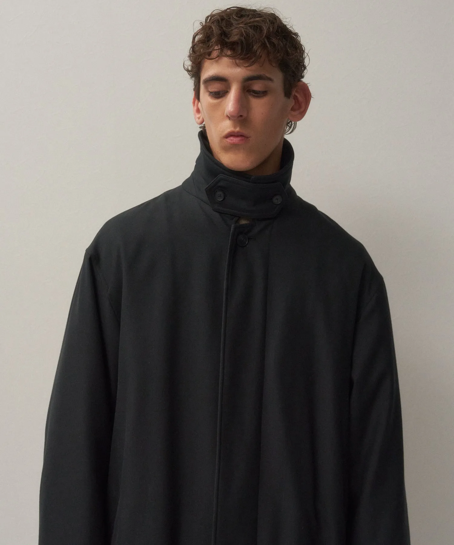 NIDOM SILK | SILK PADDED BALMACAAN COAT sold by ATON