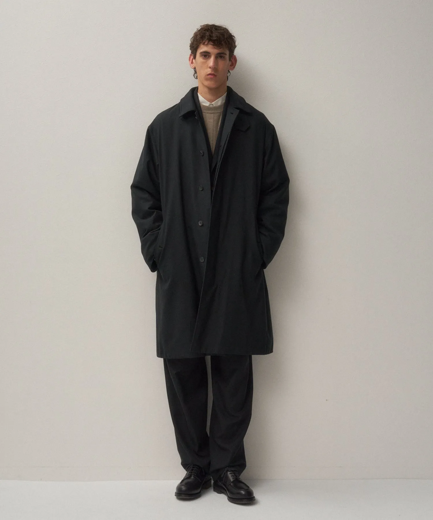 NIDOM SILK | SILK PADDED BALMACAAN COAT sold by ATON product image thumbnail 3