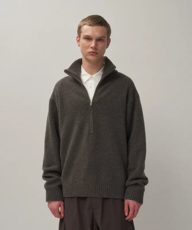 LAMBS WOOL | HALF ZIP SWEATER sold by ATON