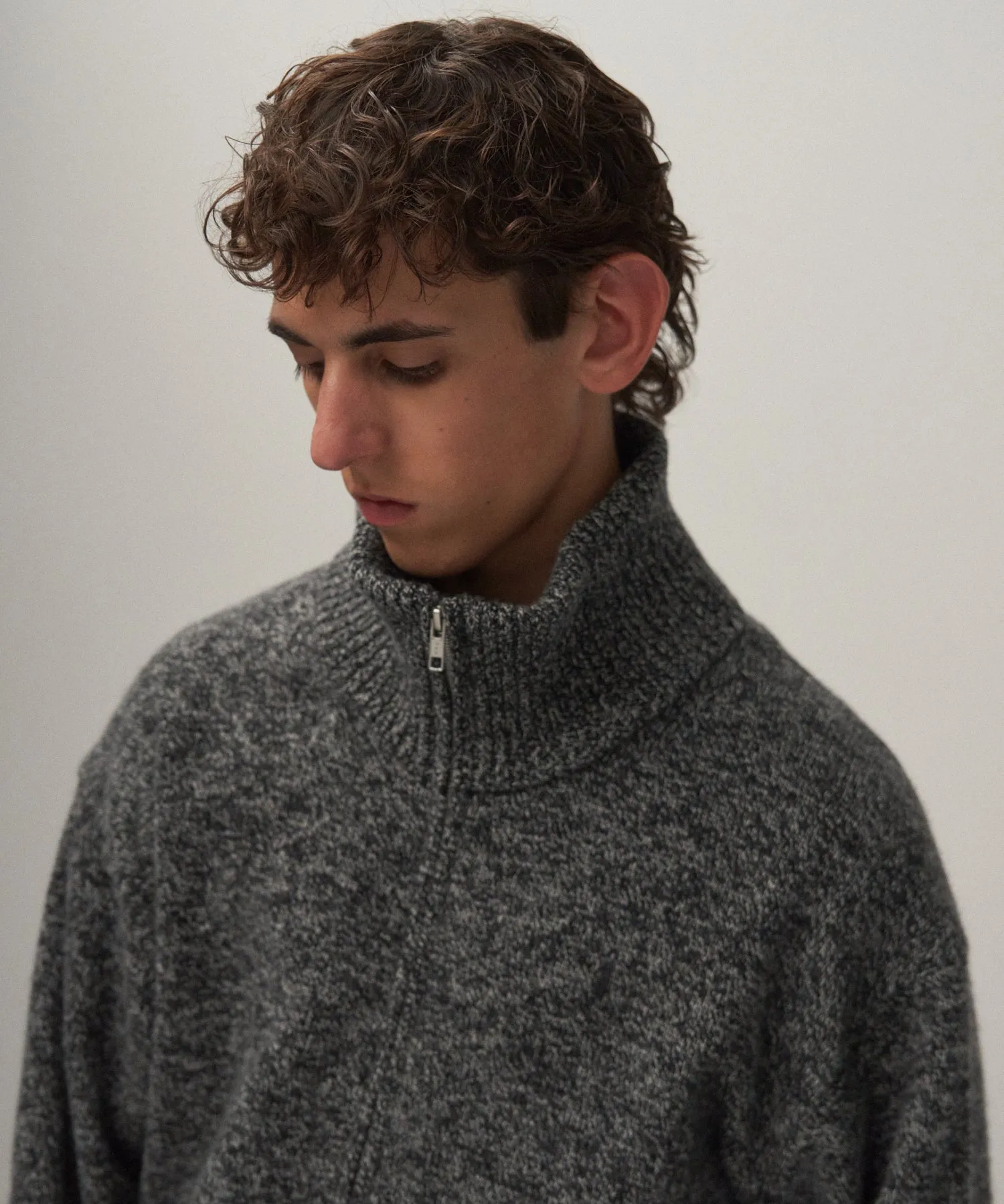 LAMBS WOOL | HALF ZIP SWEATER sold by ATON product image thumbnail 4