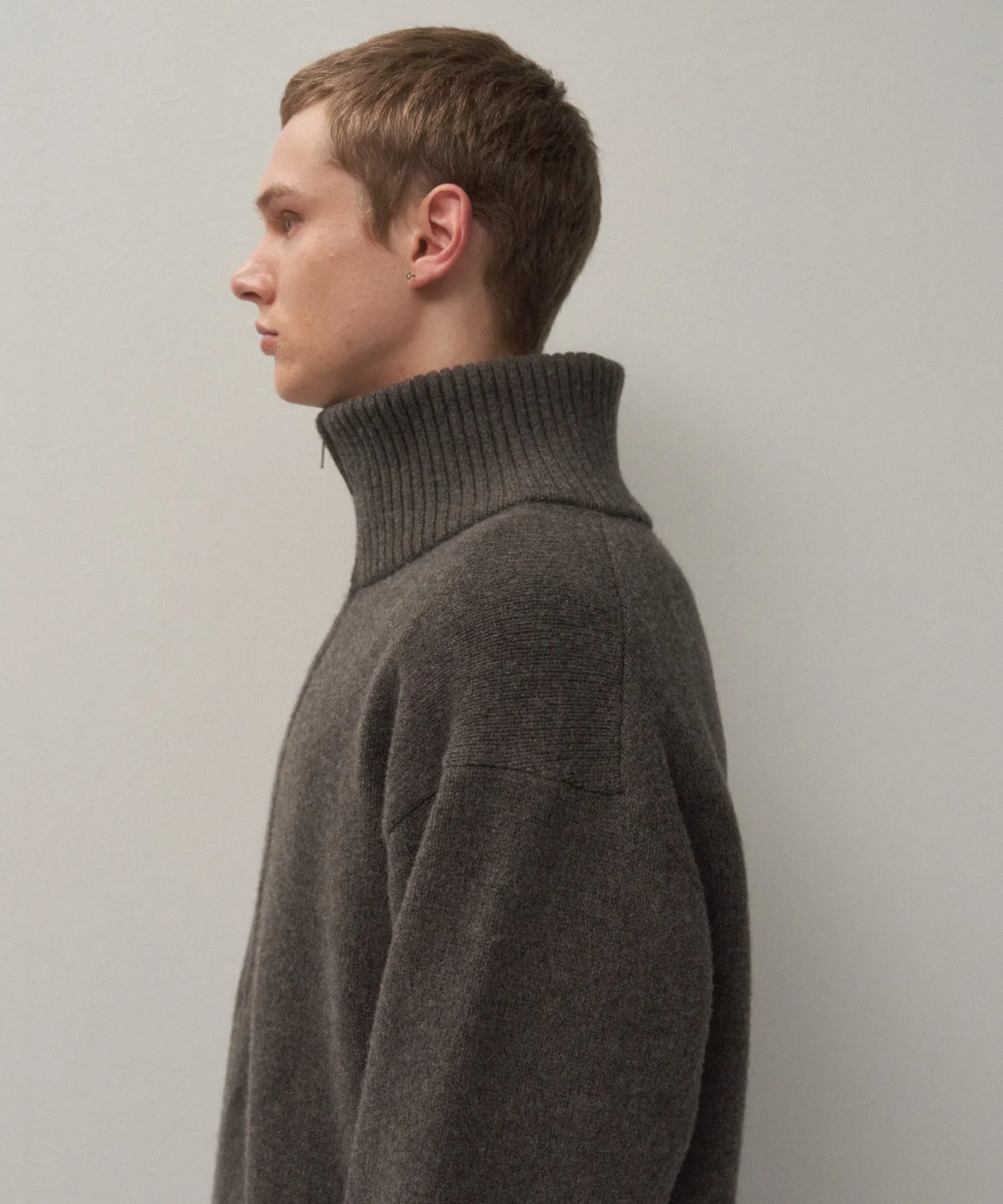 LAMBS WOOL | HALF ZIP SWEATER sold by ATON product image thumbnail 2