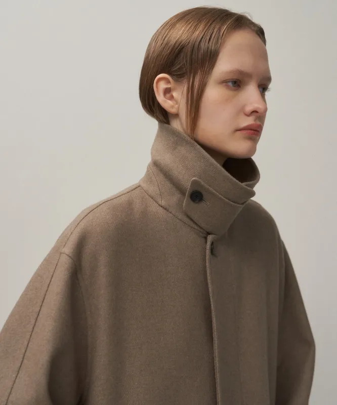 SUPER 120S DOUBLE MELTON | BALMACAAN COAT sold by ATON