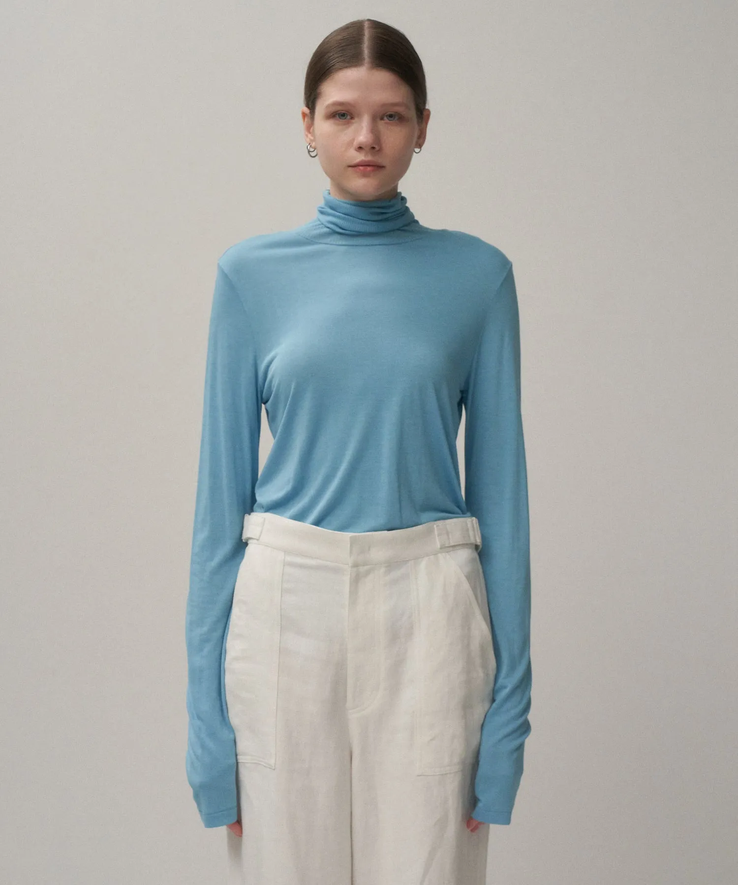 MODAL SILK JERSEY | TURTLENECK sold by ATON product image thumbnail 5