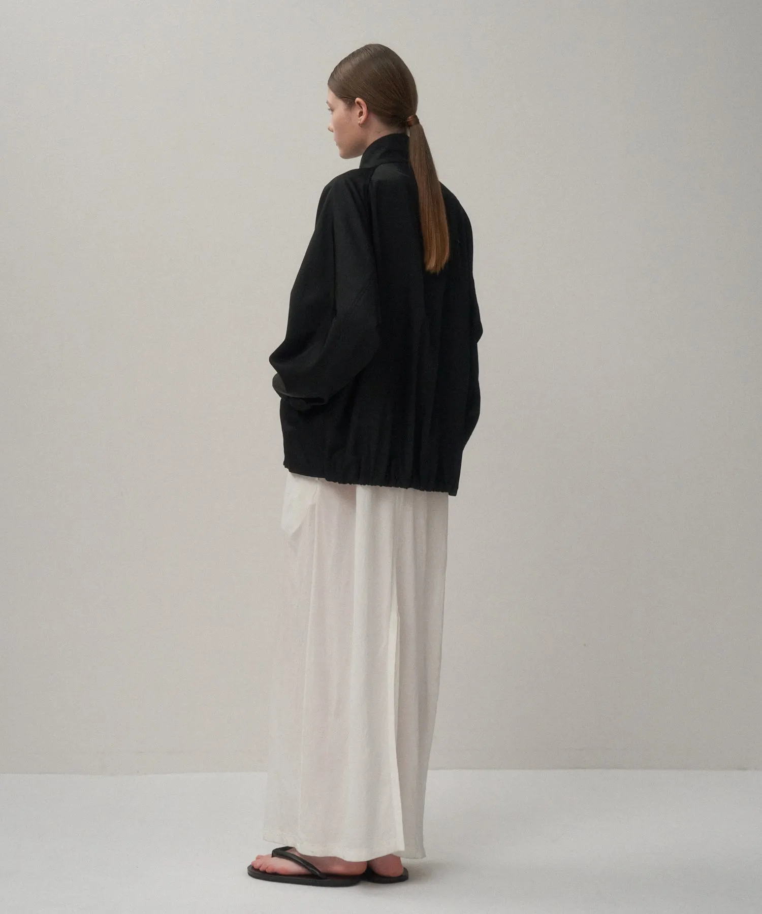 NYLON TWILL | OVERSIZED HARRINGTON JACKET sold by ATON product image thumbnail 3