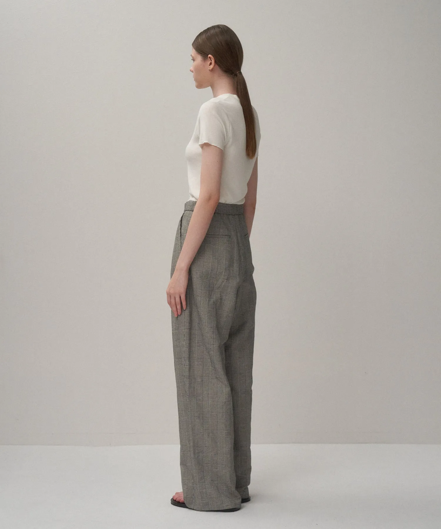 ROUND COTTON LINEN | WIDE EASY PANTS sold by ATON product image thumbnail 3
