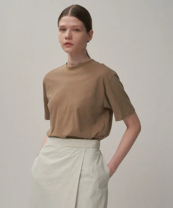 FRESCA NUBUCK | MOCKNECK T SHIRTS made by ATON