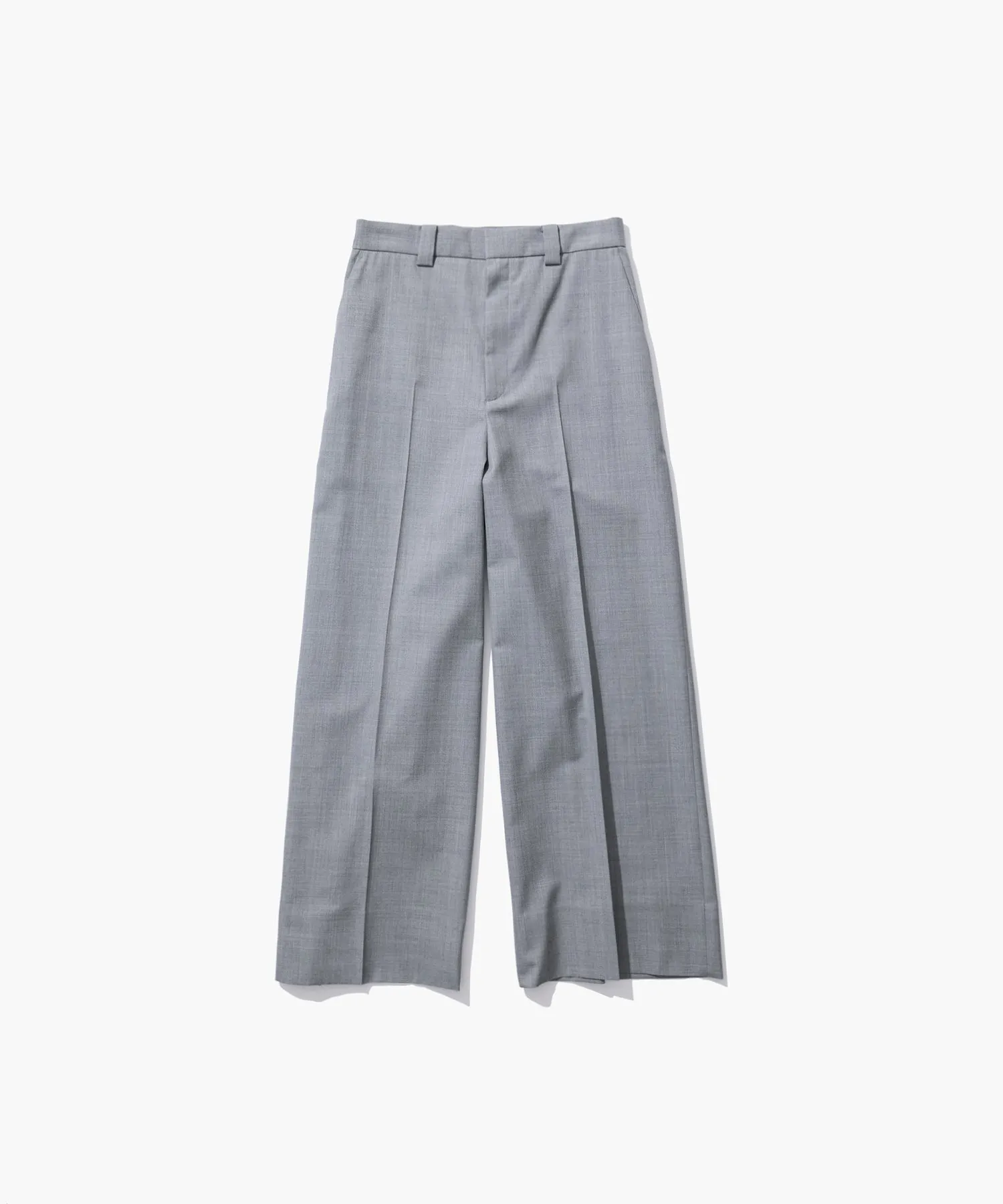 WOOL SILK TWILL | TUCKLESS WIDE PANTS sold by ATON product image thumbnail 4