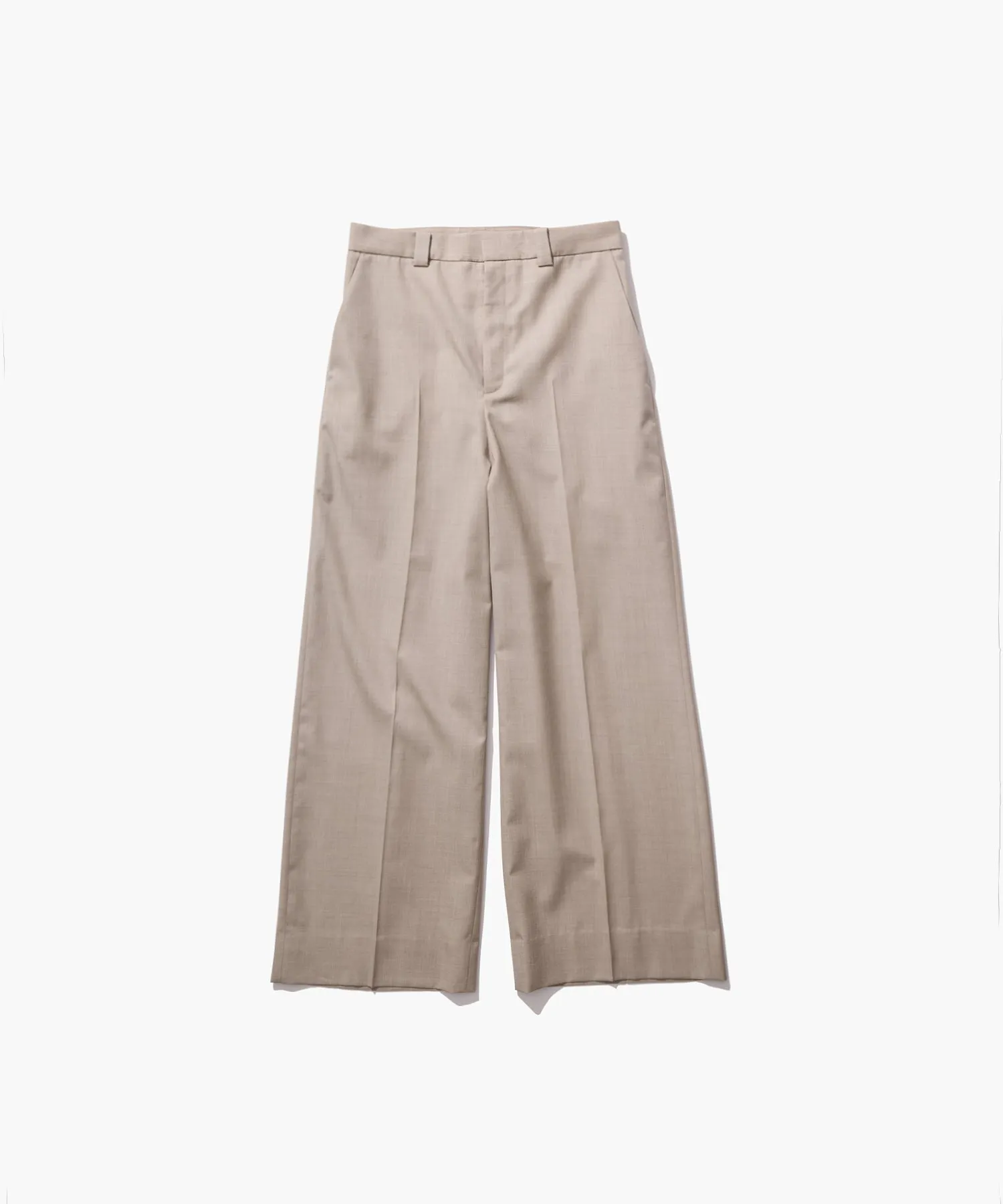 WOOL SILK TWILL | TUCKLESS WIDE PANTS sold by ATON product image thumbnail 3