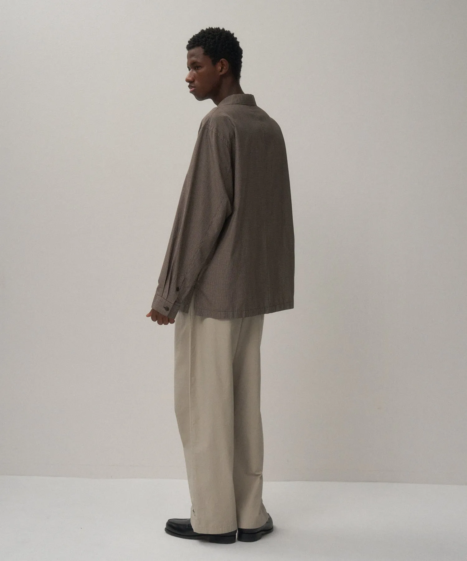 LIGHT TC GABARDINE | WASHED WIDE PANTS sold by ATON product image thumbnail 4