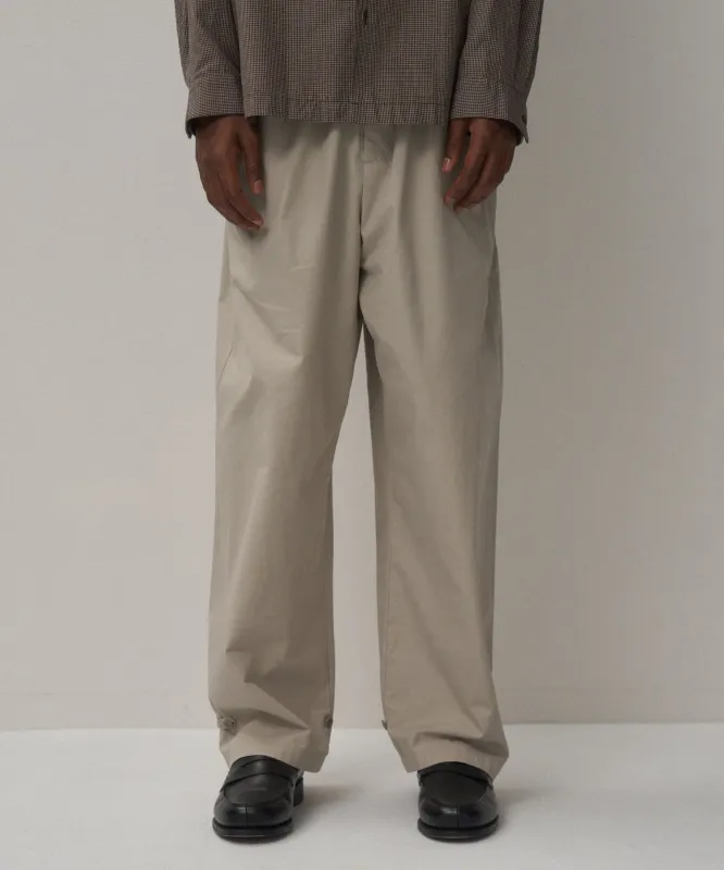 LIGHT TC GABARDINE | WASHED WIDE PANTS made by ATON