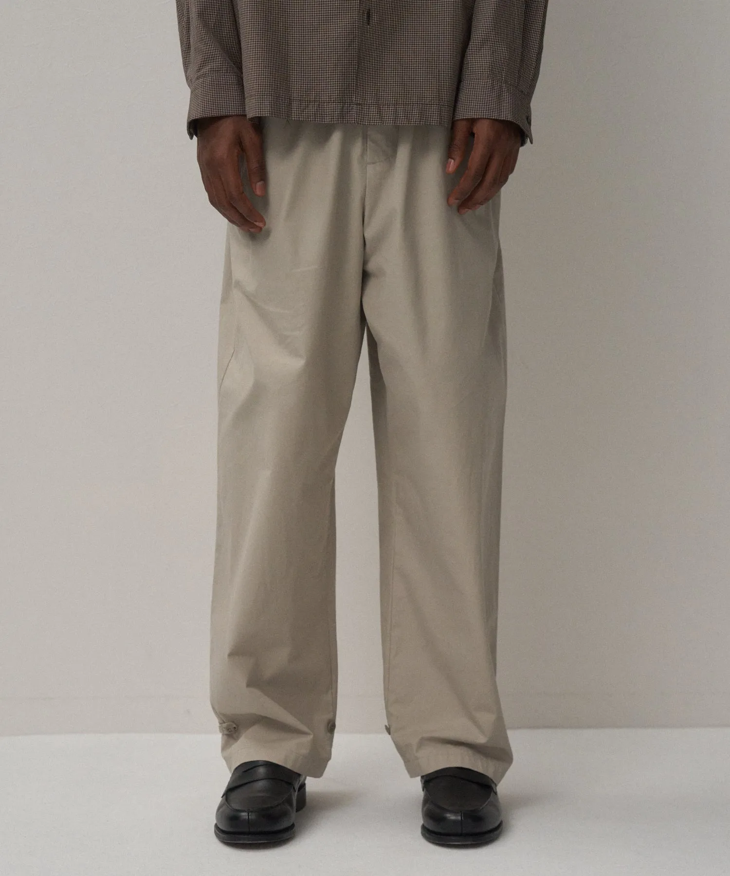 LIGHT TC GABARDINE | WASHED WIDE PANTS sold by ATON