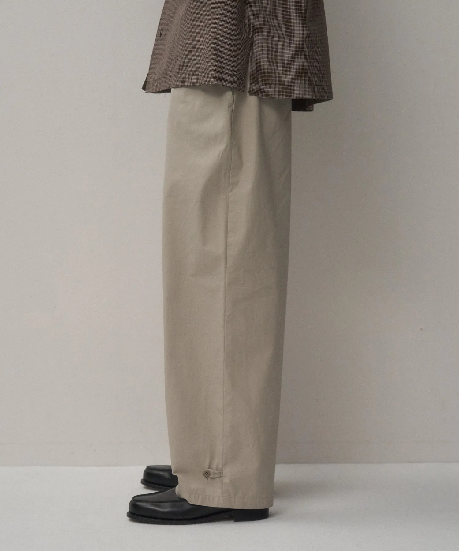 LIGHT TC GABARDINE | WASHED WIDE PANTS sold by ATON product image thumbnail 2