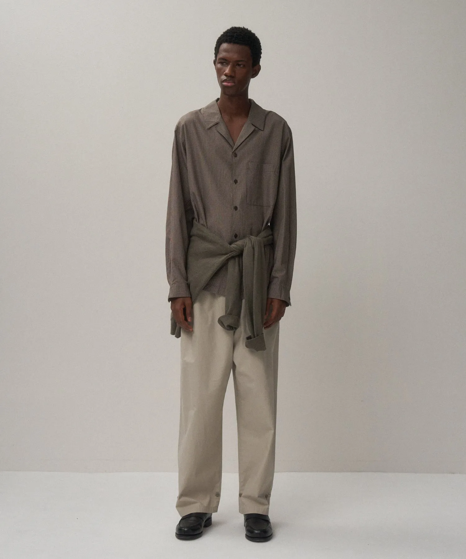 LIGHT TC GABARDINE | WASHED WIDE PANTS sold by ATON product image thumbnail 3