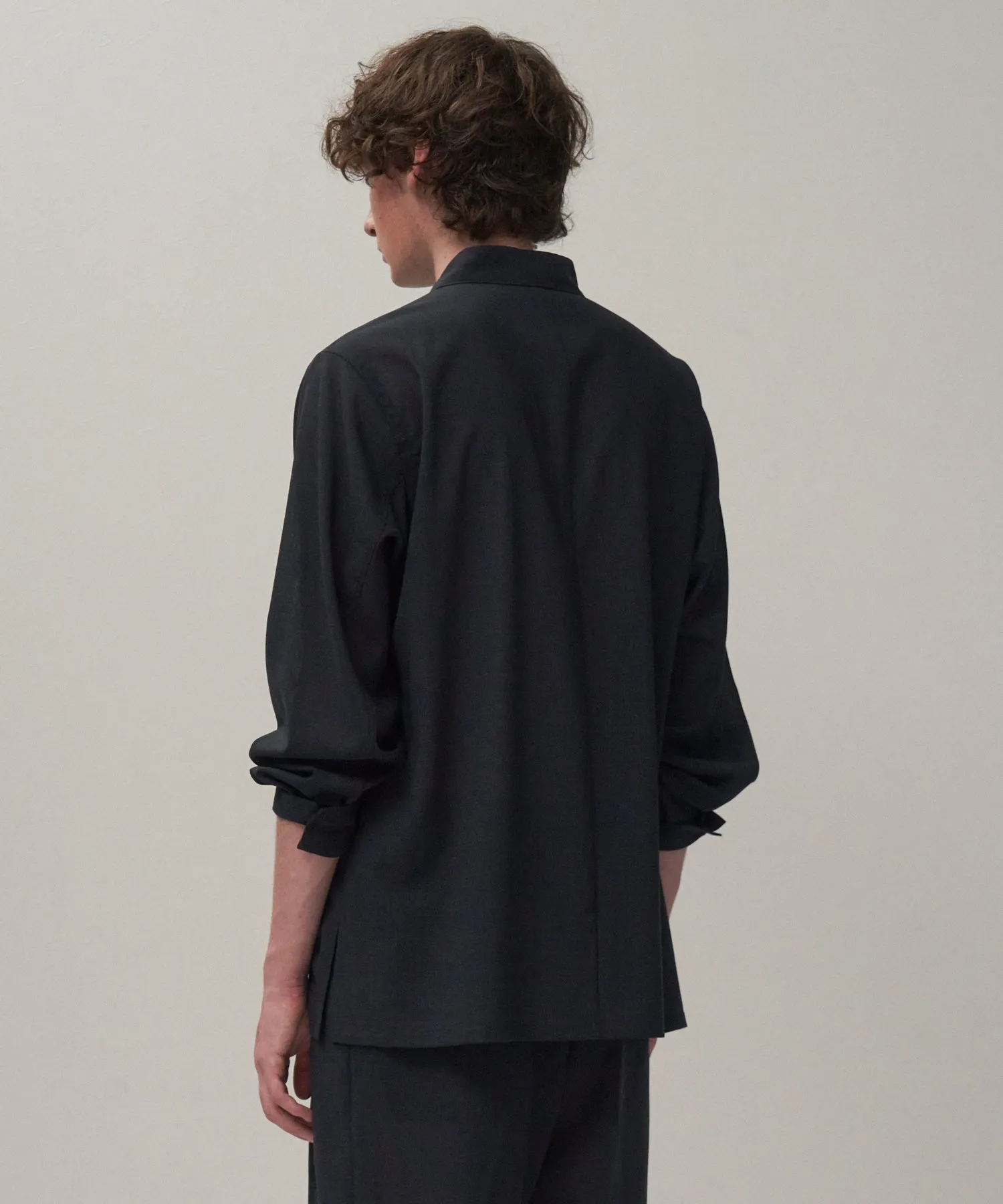 TWIST WOOL GAUZE | LOOSE FIT SHIRT sold by ATON product image thumbnail 3