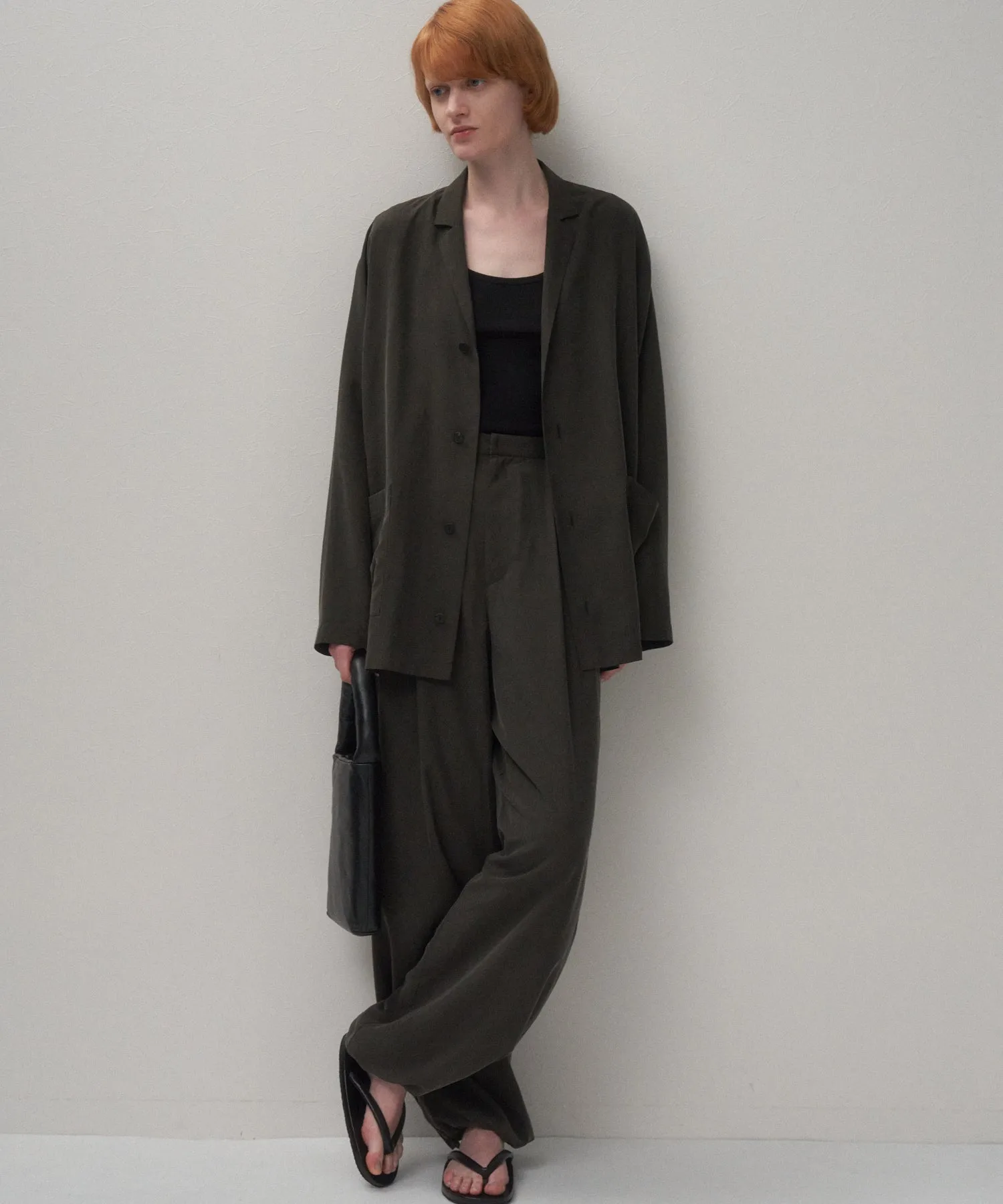 SILK SUEDE | WIDE EASY PANTS sold by ATON product image thumbnail 5