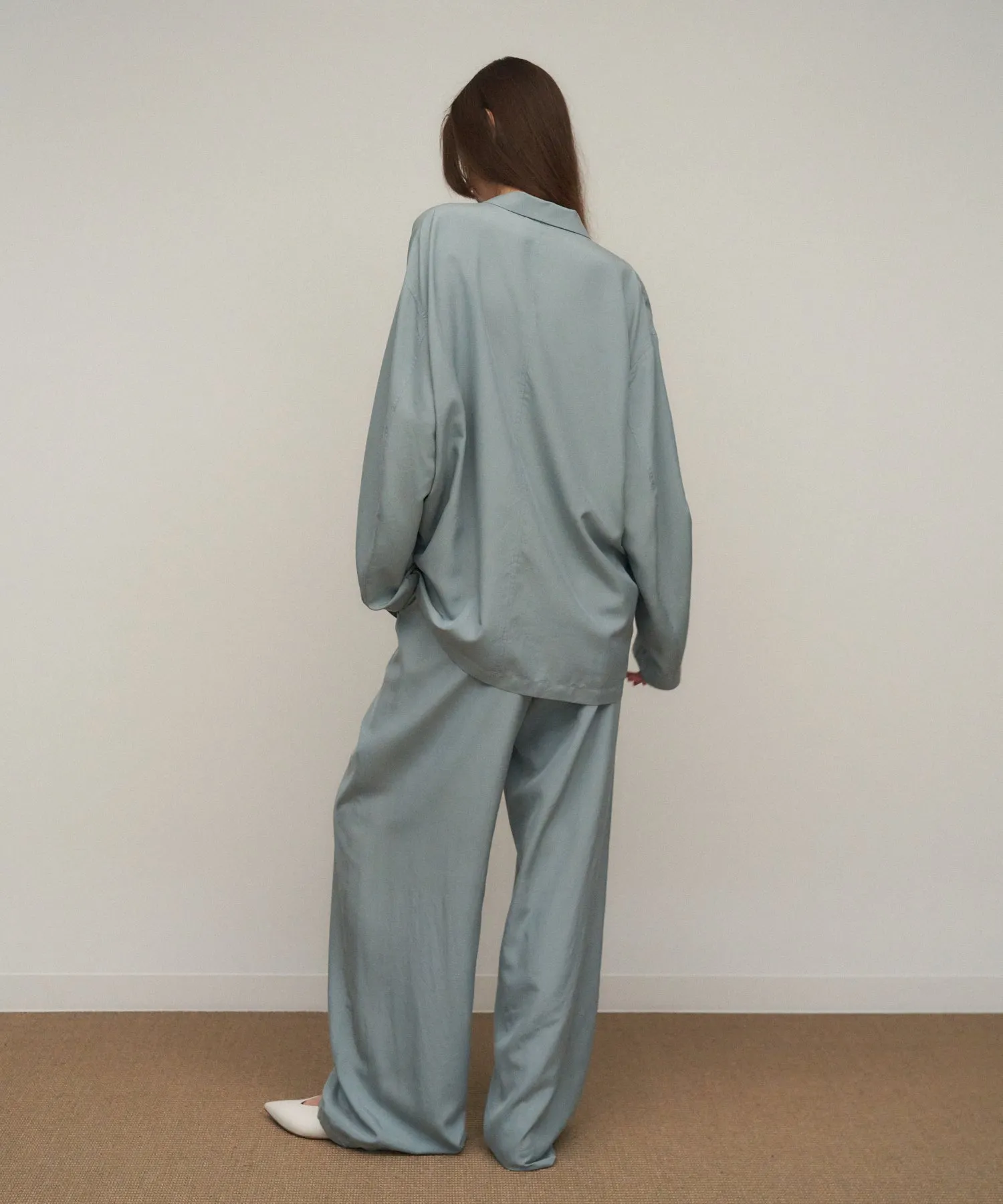 SILK SUEDE | WIDE EASY PANTS sold by ATON product image thumbnail 2