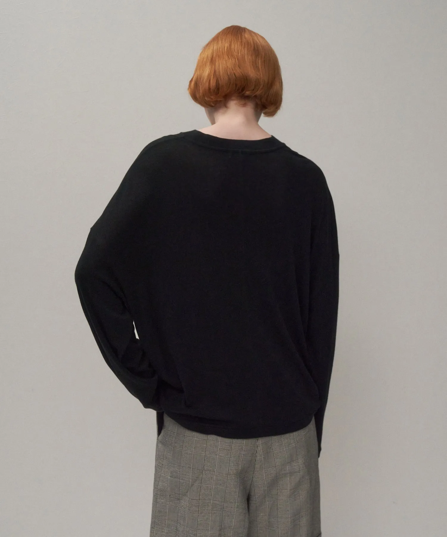 COTTON LINEN FRAISE | LONG SLEEVE T-SHIRT sold by ATON product image thumbnail 3