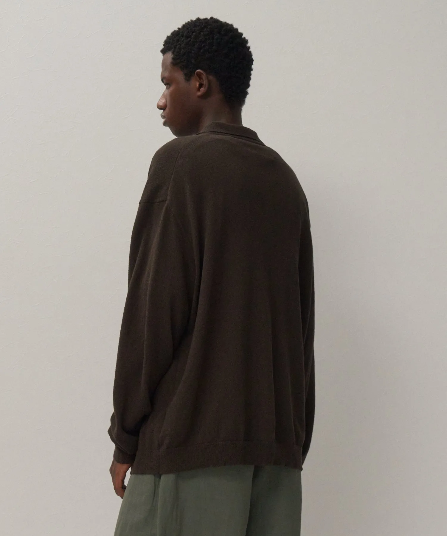 COTTON WASHI BOUCLE | POLO CARDIGAN sold by ATON product image thumbnail 2