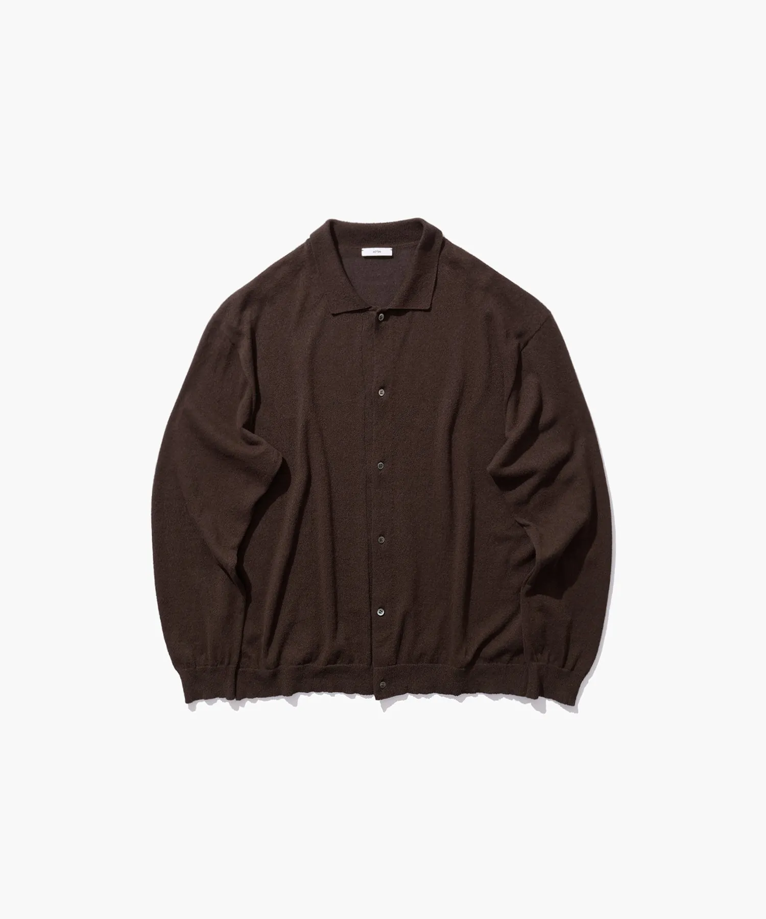 COTTON WASHI BOUCLE | POLO CARDIGAN sold by ATON product image thumbnail 5