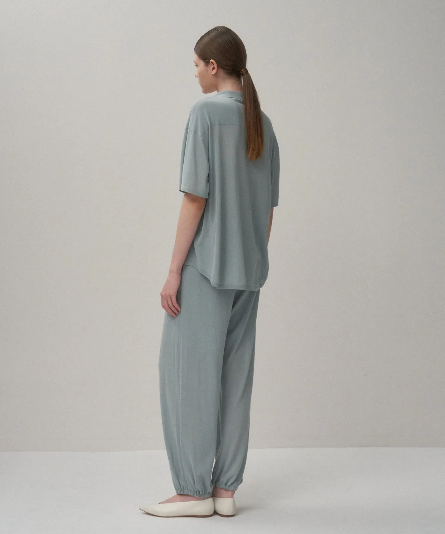 【26SS】HIGH TWIST COTTON | WIDE EASY PANTS sold by ATON product image thumbnail 3