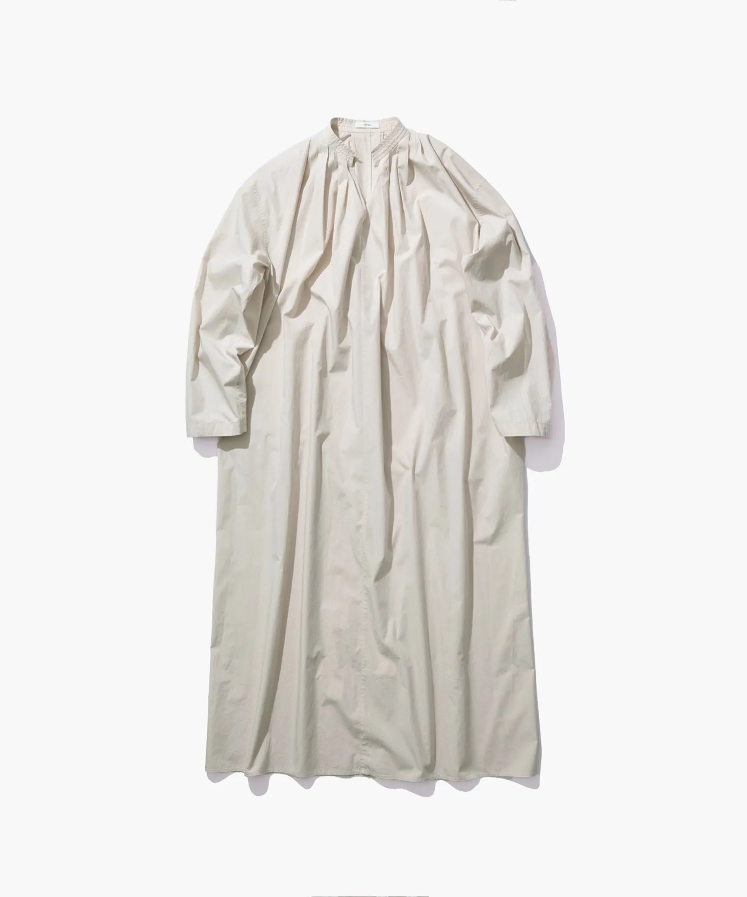 NATURAL DYED COTTON LAWN | TUCKED LONG SLEEVE DRESS sold by ATON product image thumbnail 3