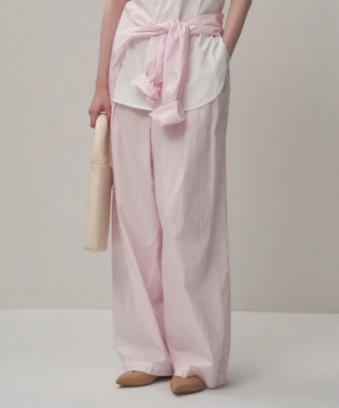 NATURAL DYED COTTON LAWN | TWO TUCKED EASY PANTS made by ATON