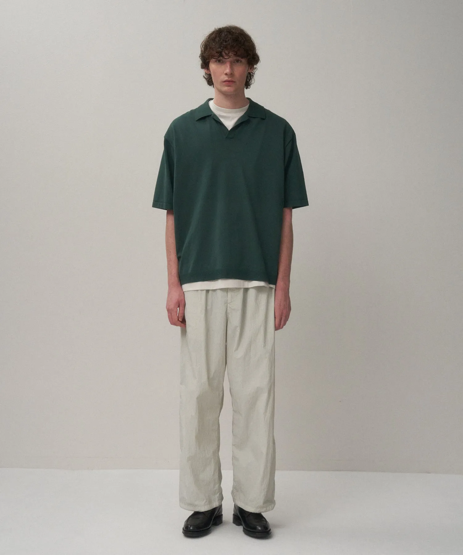 FINE ICE COTTON | SKIPPER POLO SWEATER sold by ATON