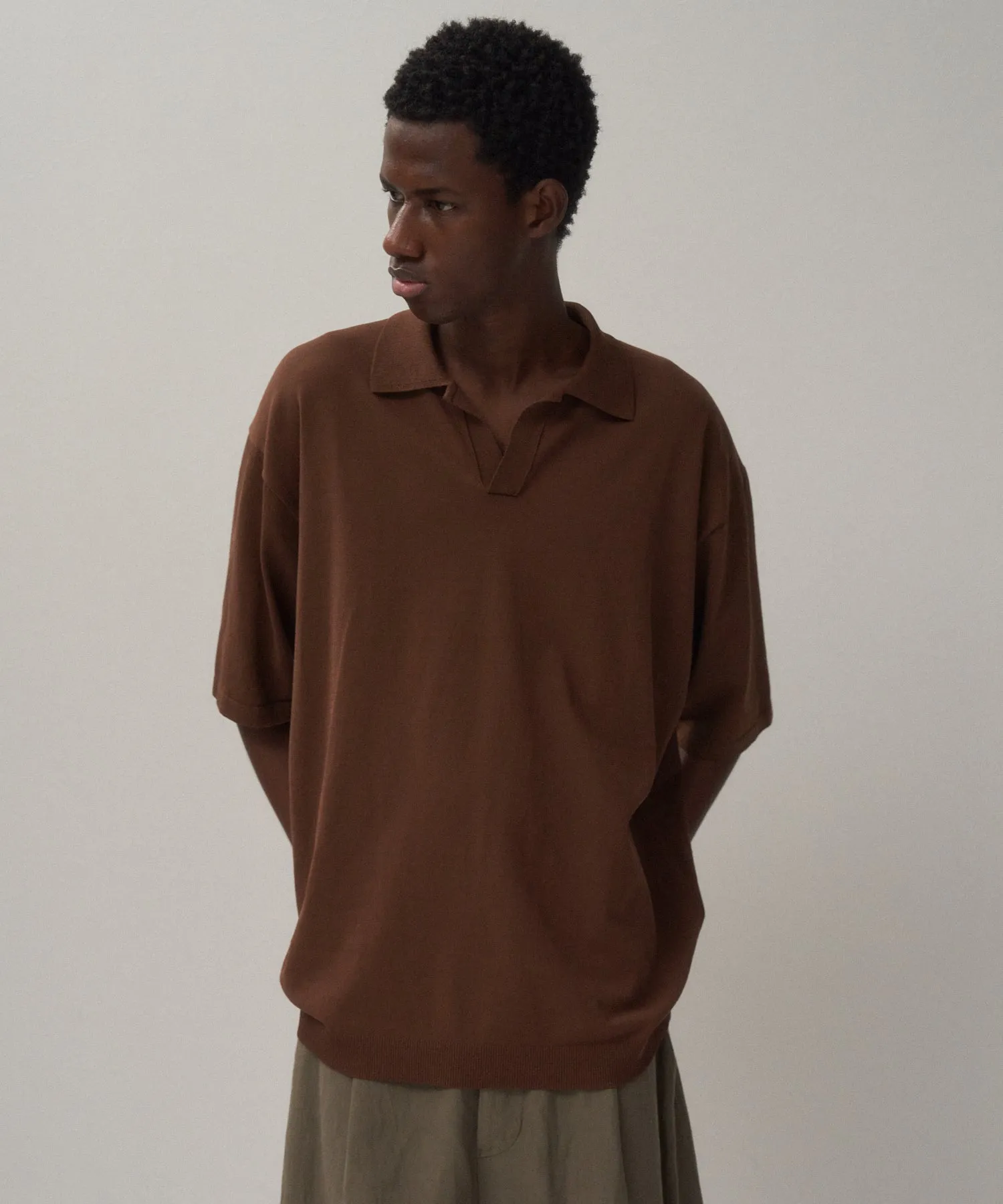 FINE ICE COTTON | SKIPPER POLO SWEATER sold by ATON product image thumbnail 4