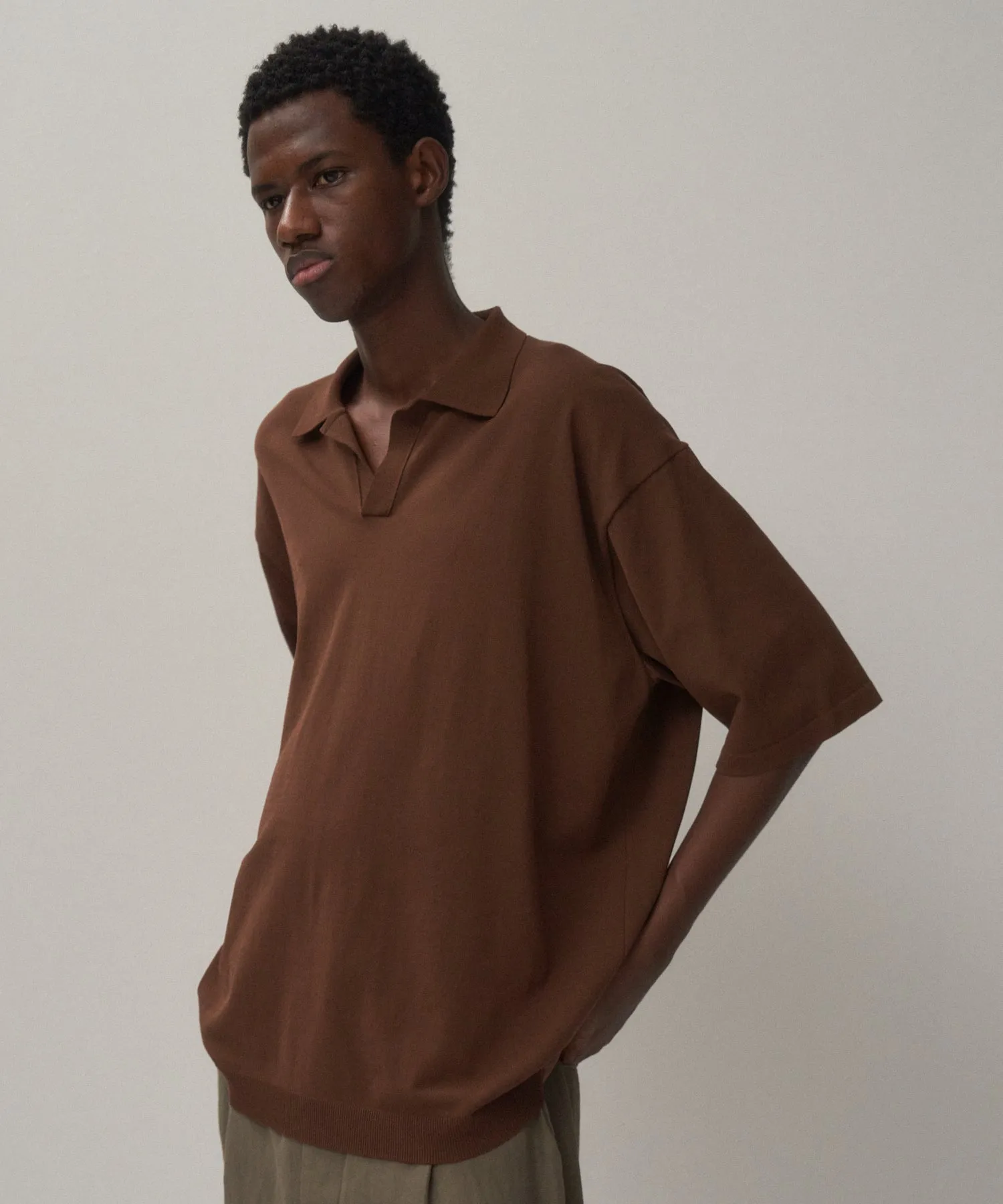 FINE ICE COTTON | SKIPPER POLO SWEATER sold by ATON product image thumbnail 5