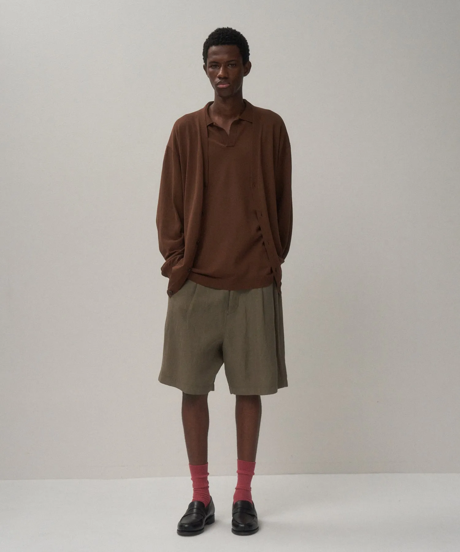 FINE ICE COTTON | V-NECK CARDIGAN sold by ATON product image thumbnail 2