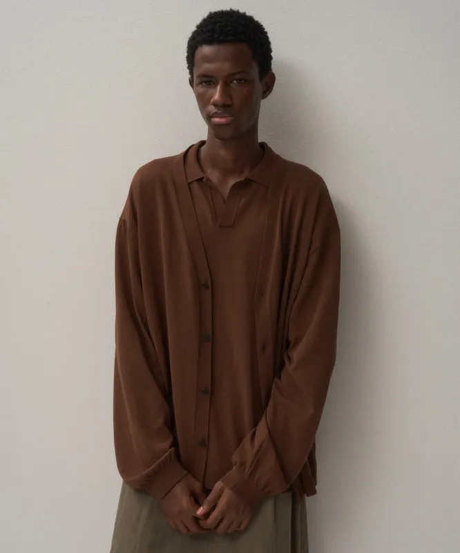 FINE ICE COTTON | V-NECK CARDIGAN made by ATON