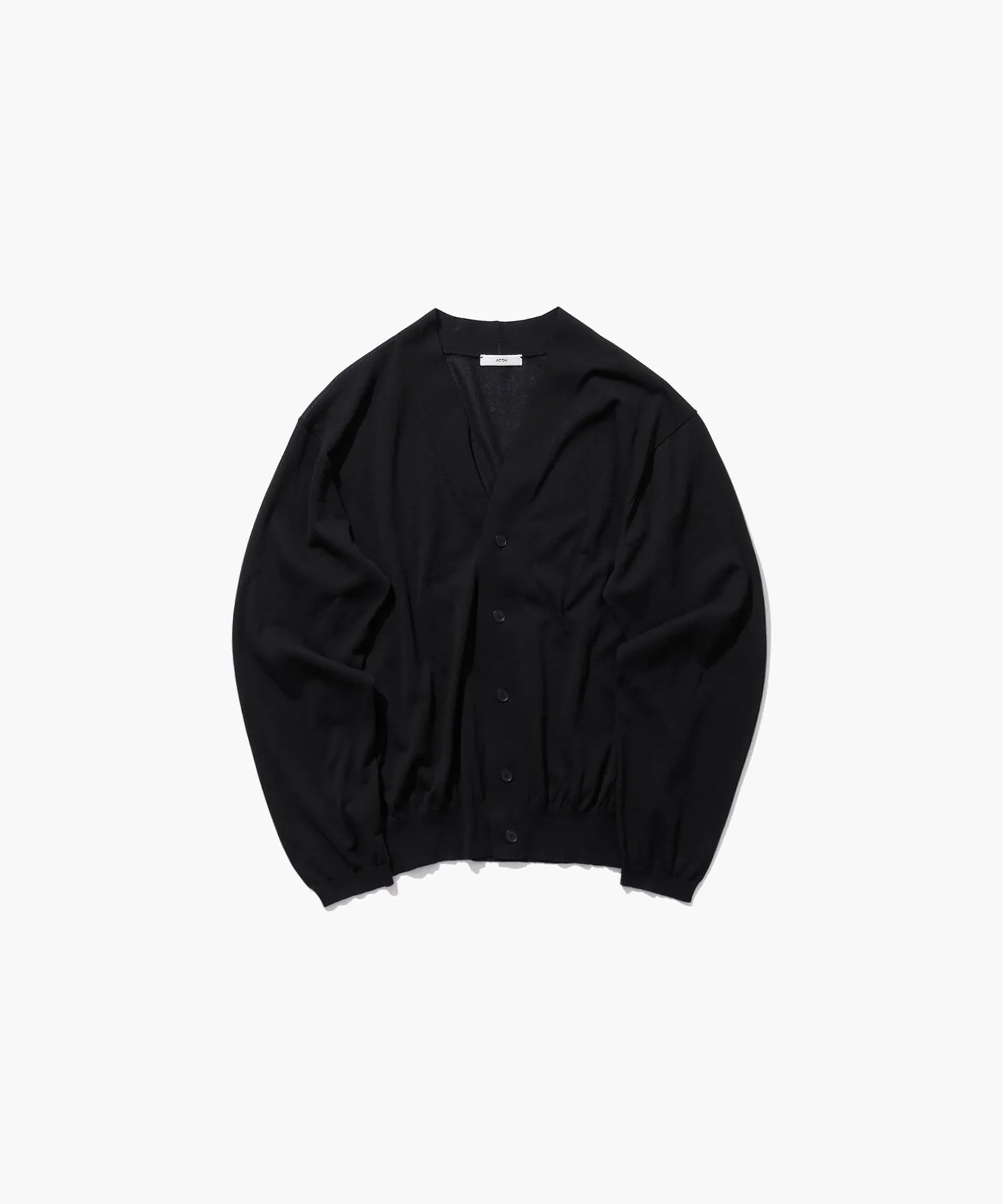 HIGH TWIST COTTON | V-NECK KNIT CARDIGAN sold by ATON product image thumbnail 3