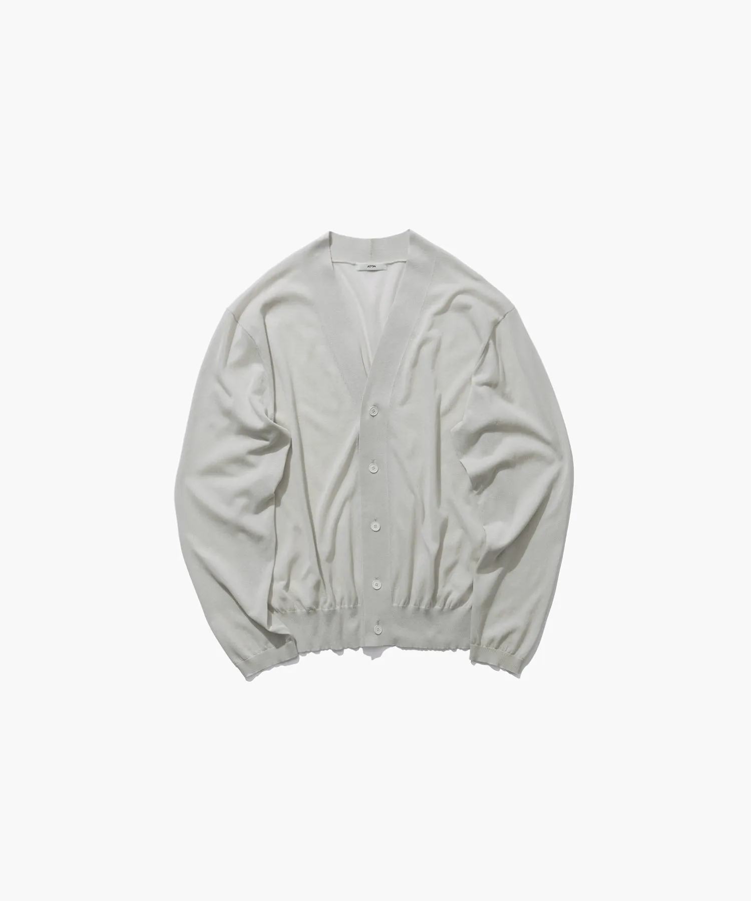 HIGH TWIST COTTON | V-NECK KNIT CARDIGAN sold by ATON product image thumbnail 4