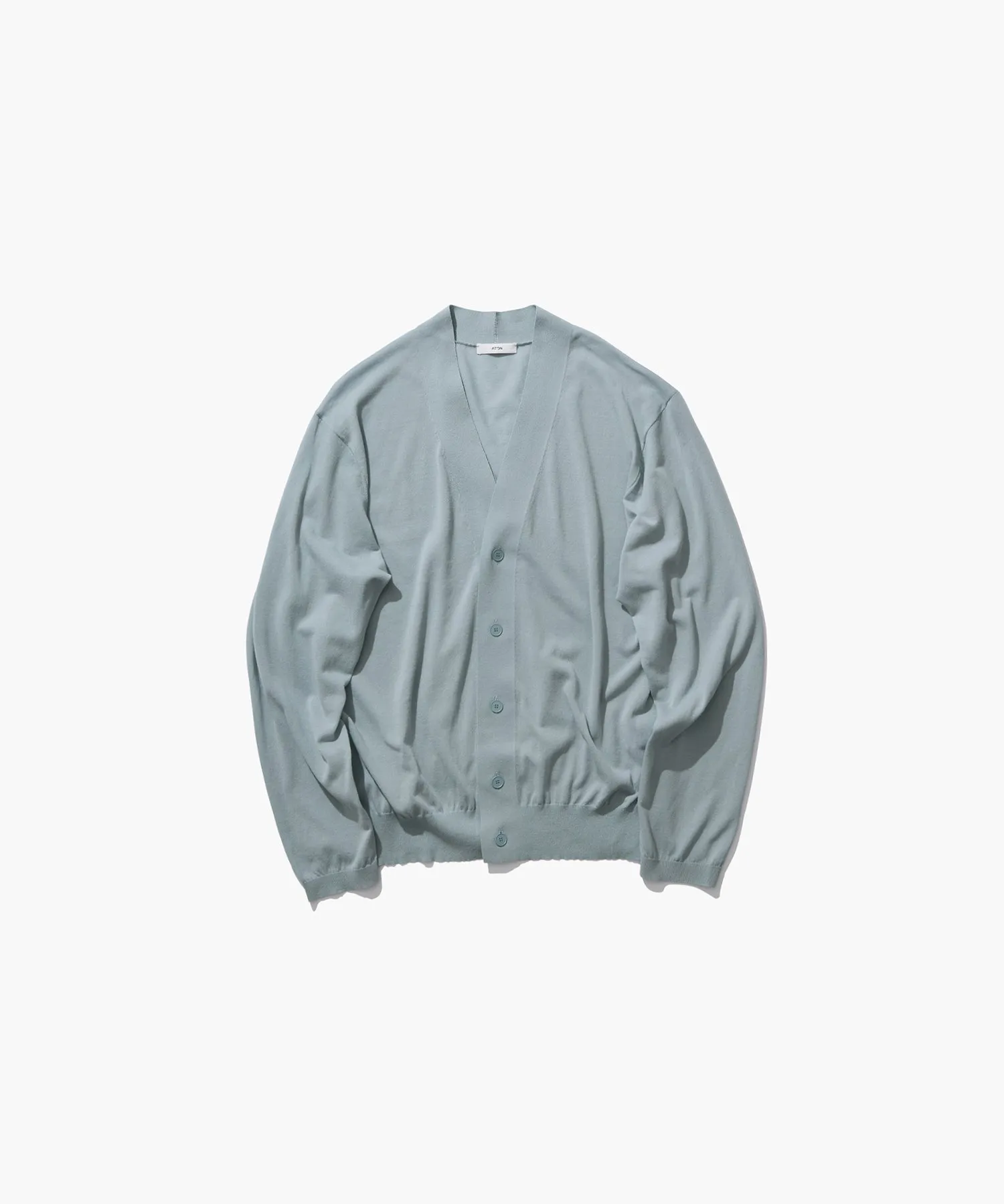 HIGH TWIST COTTON | V-NECK KNIT CARDIGAN sold by ATON product image thumbnail 5