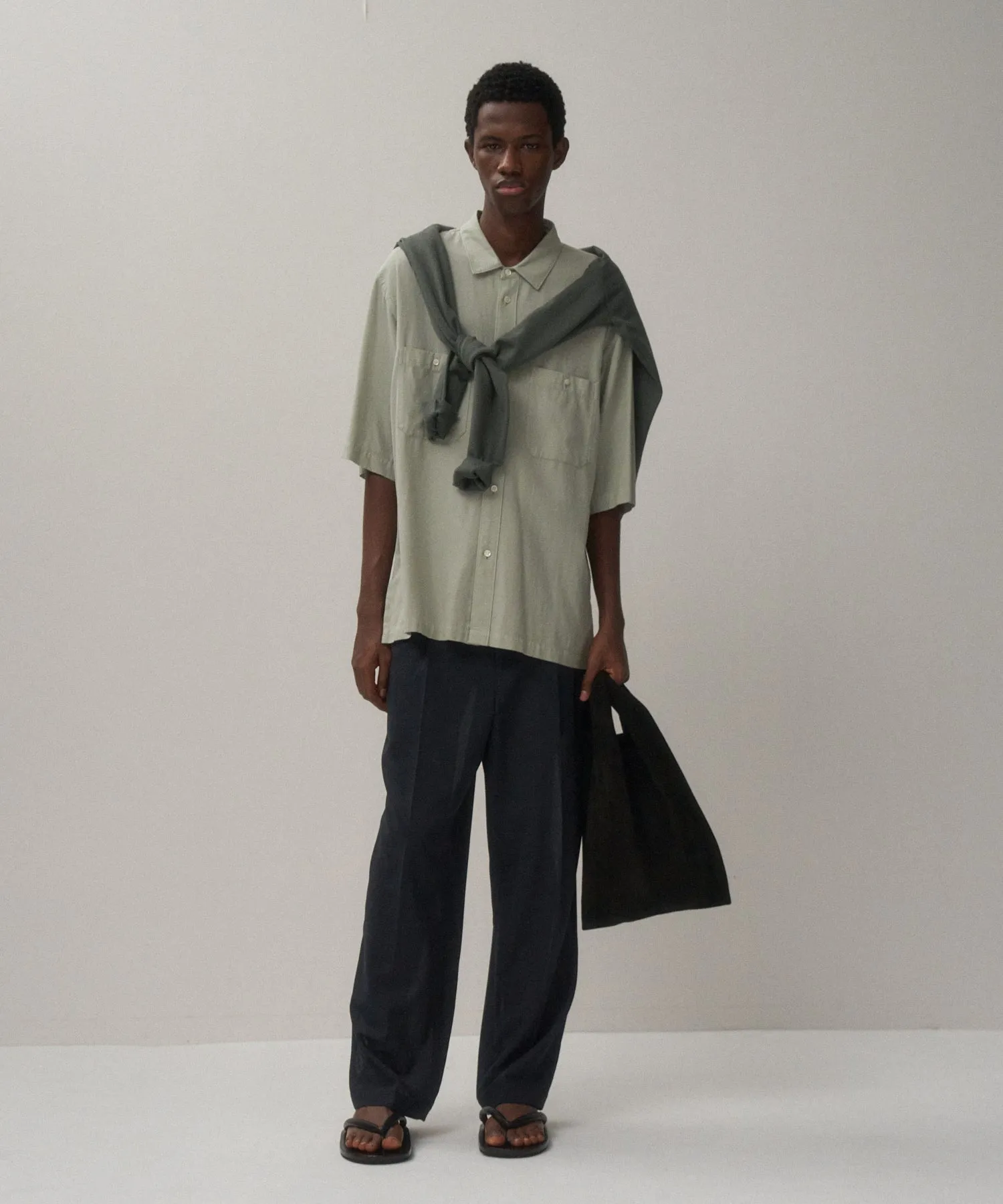 COTTON SILK VIERA | LOOSE FIT HALF SLEEVE SHIRT sold by ATON product image thumbnail 2