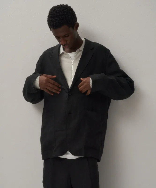 SILK LINEN MIXING | TAILORED JACKET made by ATON