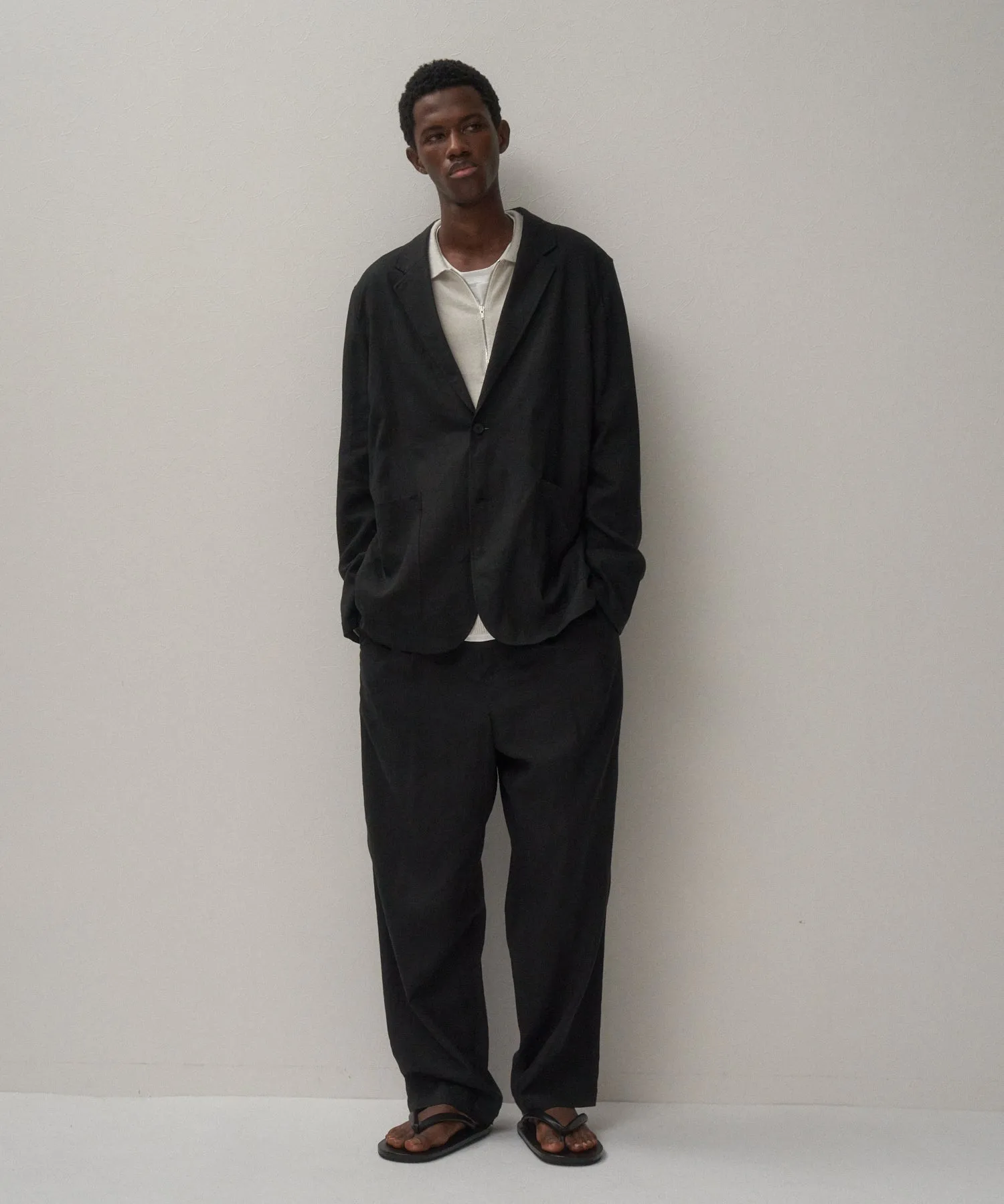 SILK LINEN MIXING | TAILORED JACKET sold by ATON product image thumbnail 2