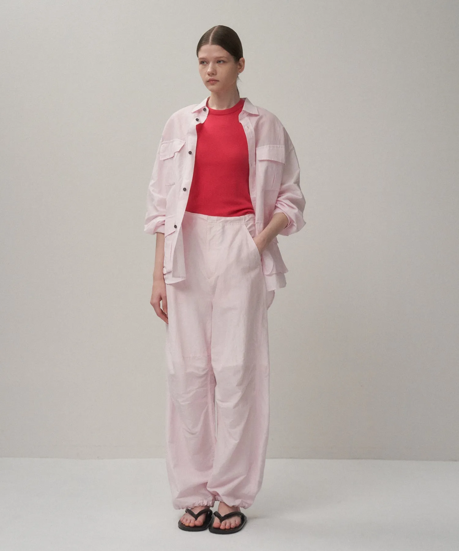 SILK LINEN POPLIN | JUNGLE FATIGUE SHIRT sold by ATON product image thumbnail 2