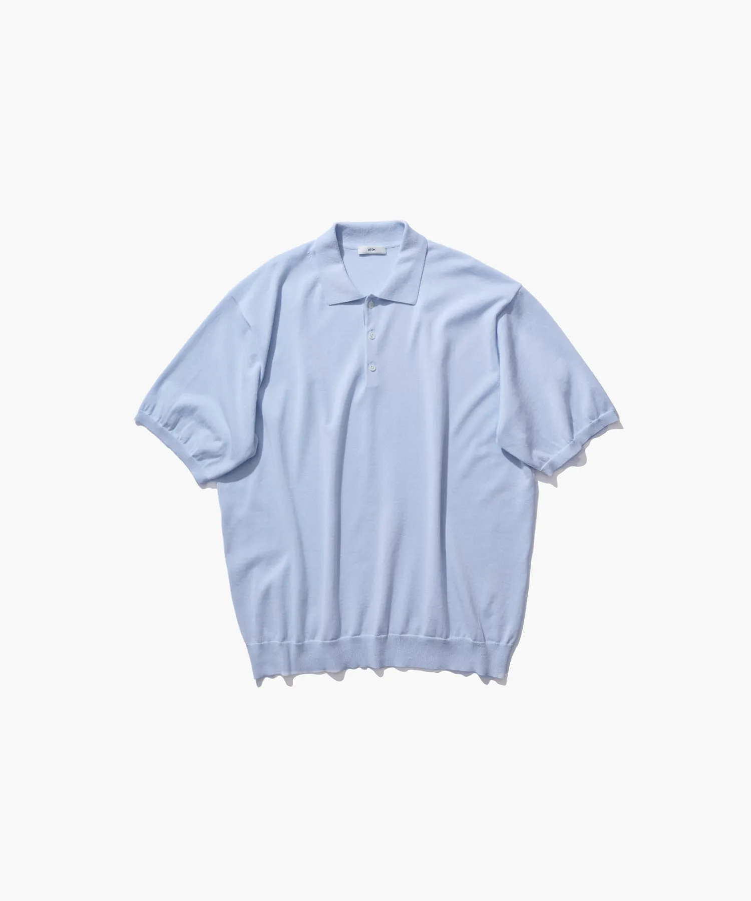 COTTON WASHI KNIT | HALF SLEEVE POLO SWEATER sold by ATON product image thumbnail 4