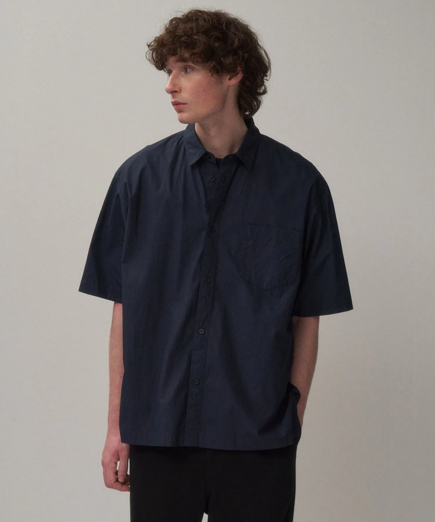 SUVIN BROAD | WASHED HALF SLEEVE SHIRT sold by ATON