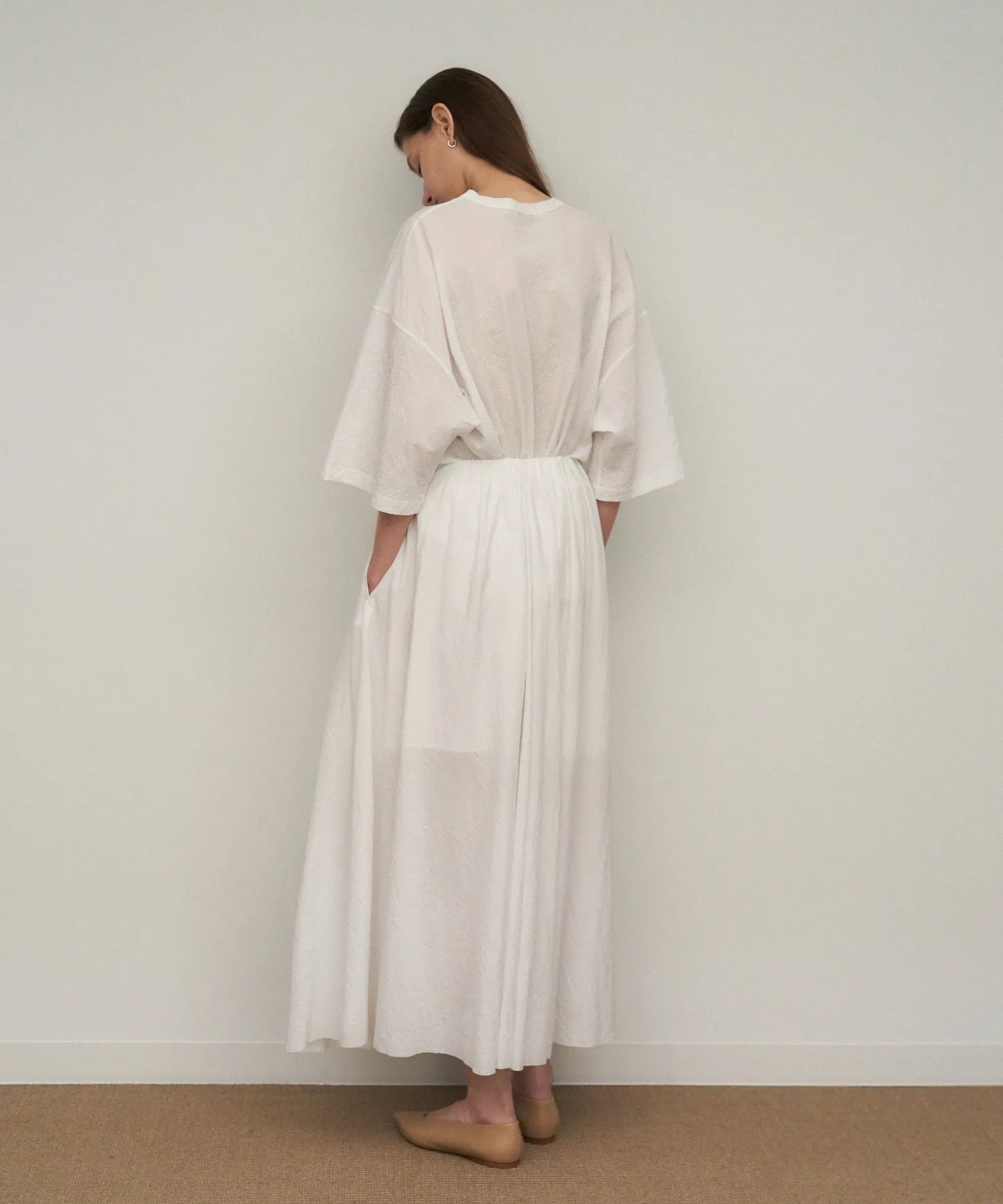 SHRINK FRESCA JERSEY | WIDE SLEEVE T-SHIRT sold by ATON product image thumbnail 3