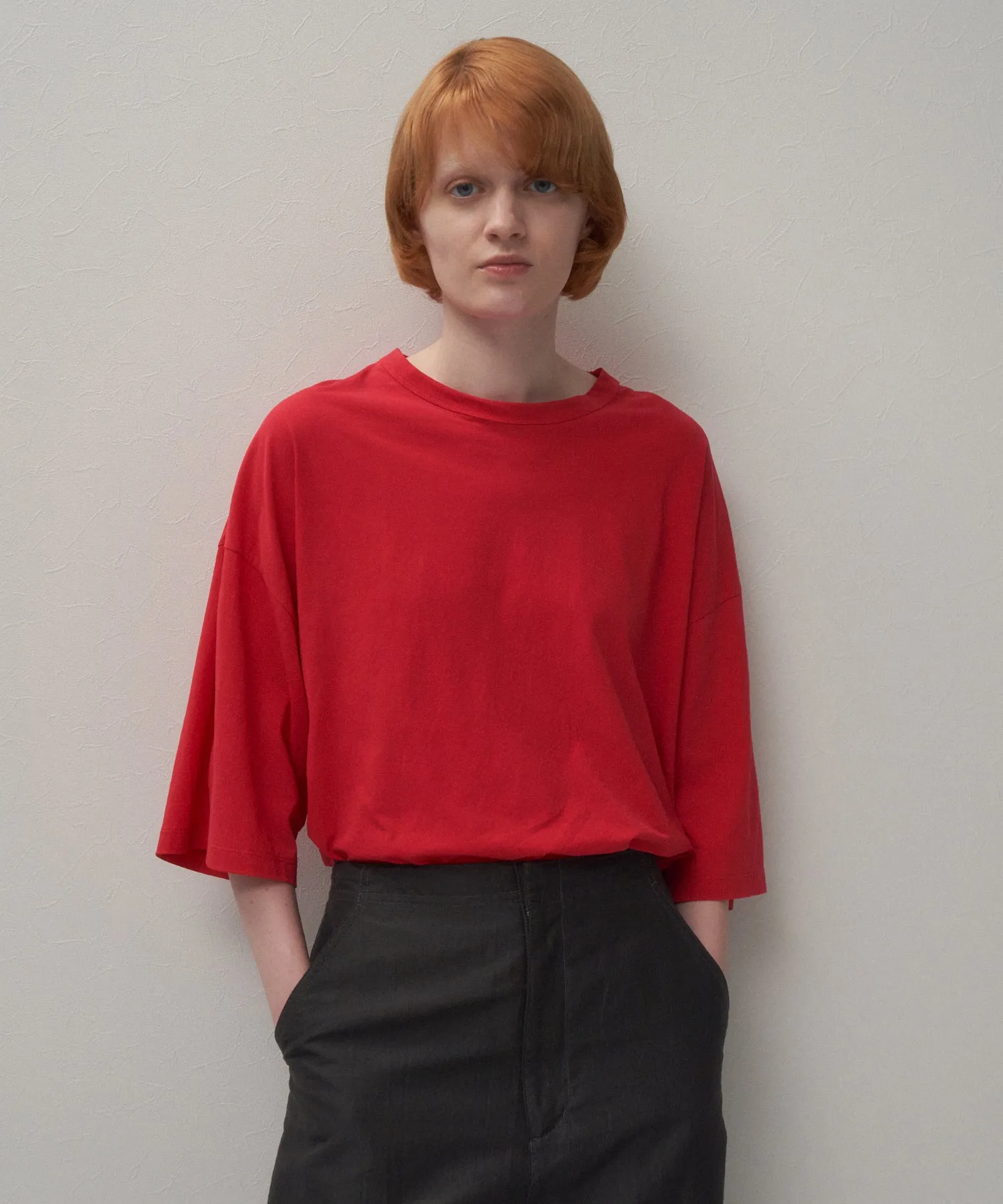 SHRINK FRESCA JERSEY | WIDE SLEEVE T-SHIRT sold by ATON product image thumbnail 5