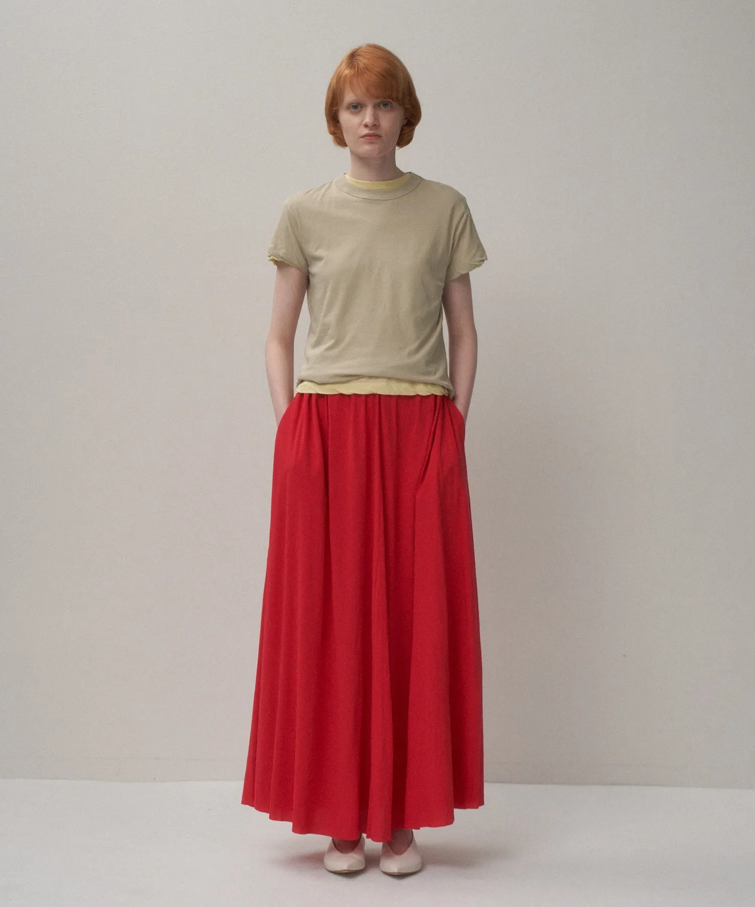 SHRINK FRESCA JERSEY | GATHERED SKIRT sold by ATON product image thumbnail 2