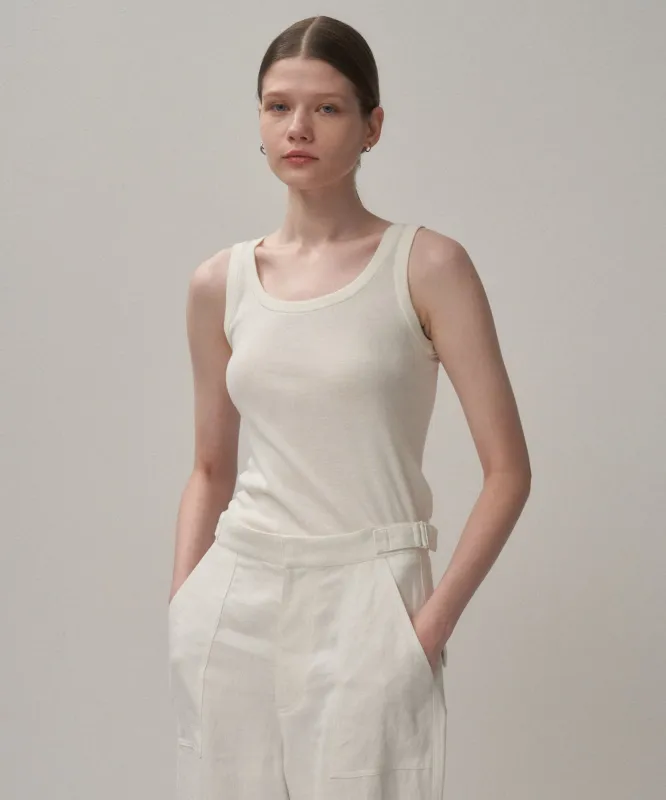 FRESCA CIRCULAR RIB | TANK TOP made by ATON