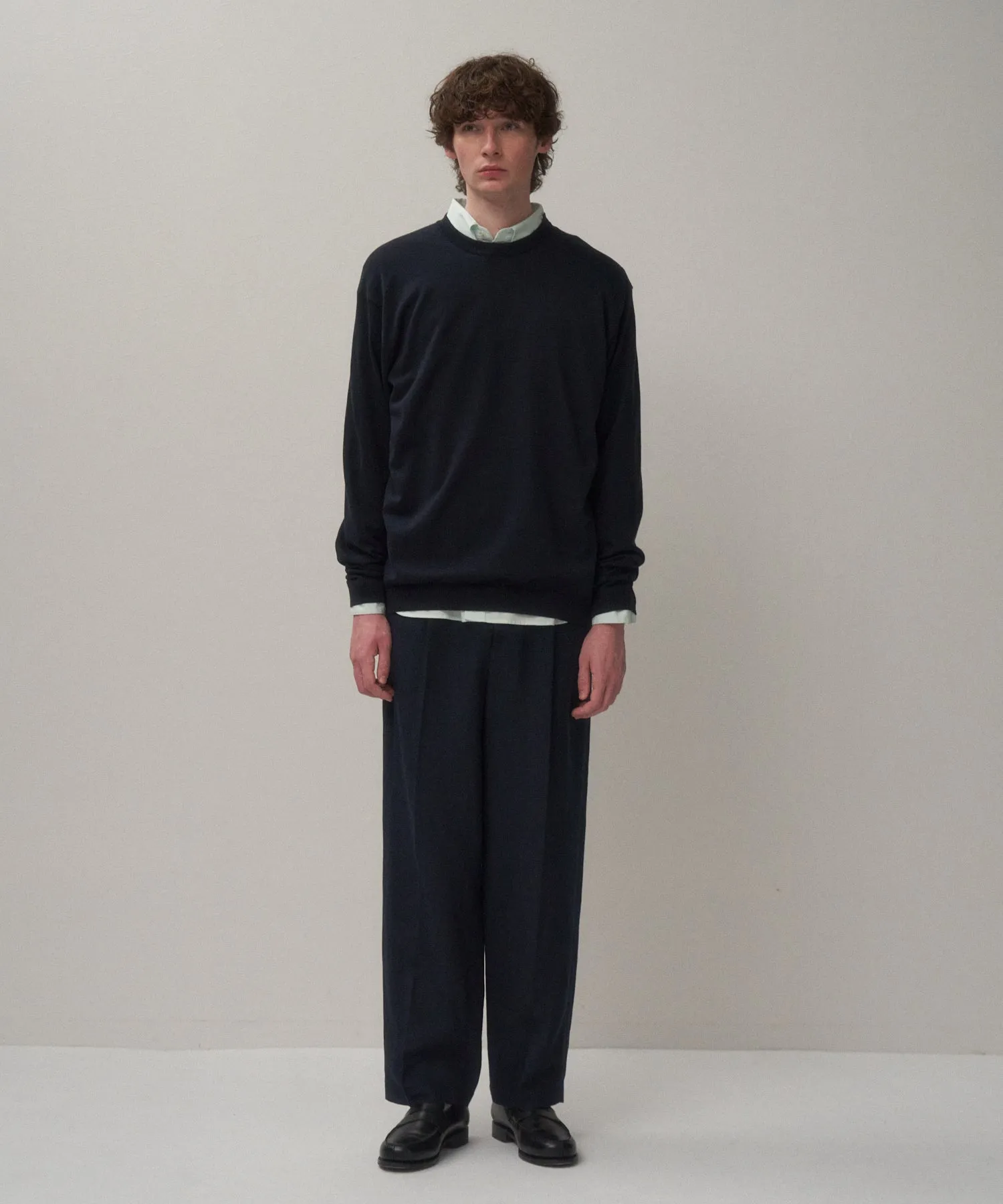 FINE COMPACT COTTON | CREW NECK SWEATER sold by ATON product image thumbnail 3