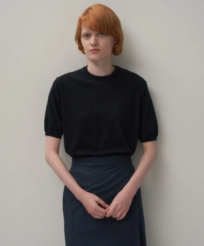 FINE COMPACT COTTON | CREW NECK SWEATER made by ATON