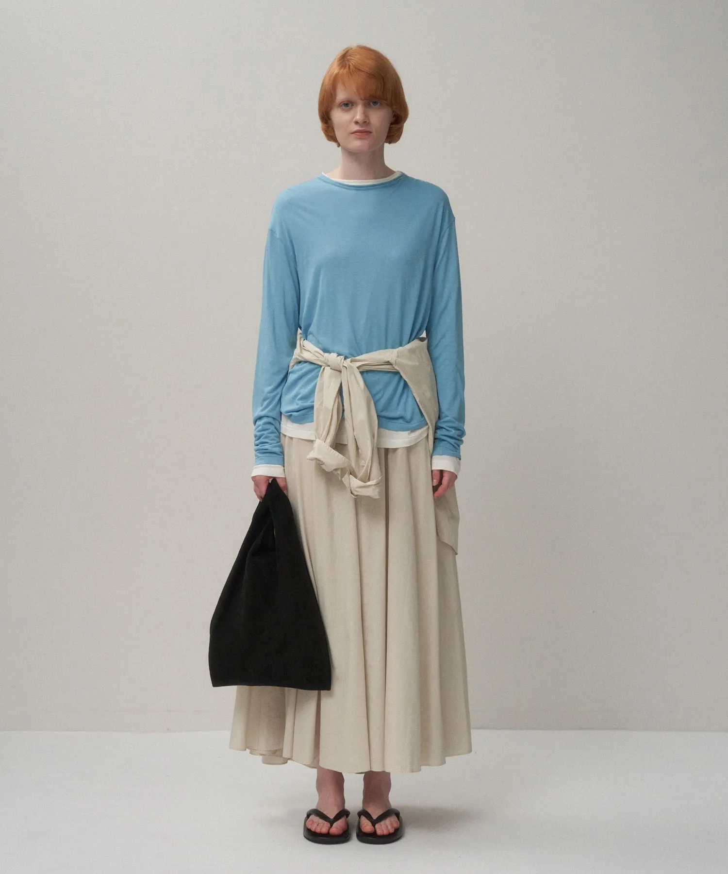 MODAL SILK JERSEY | CREW NECK PULLOVER sold by ATON product image thumbnail 2