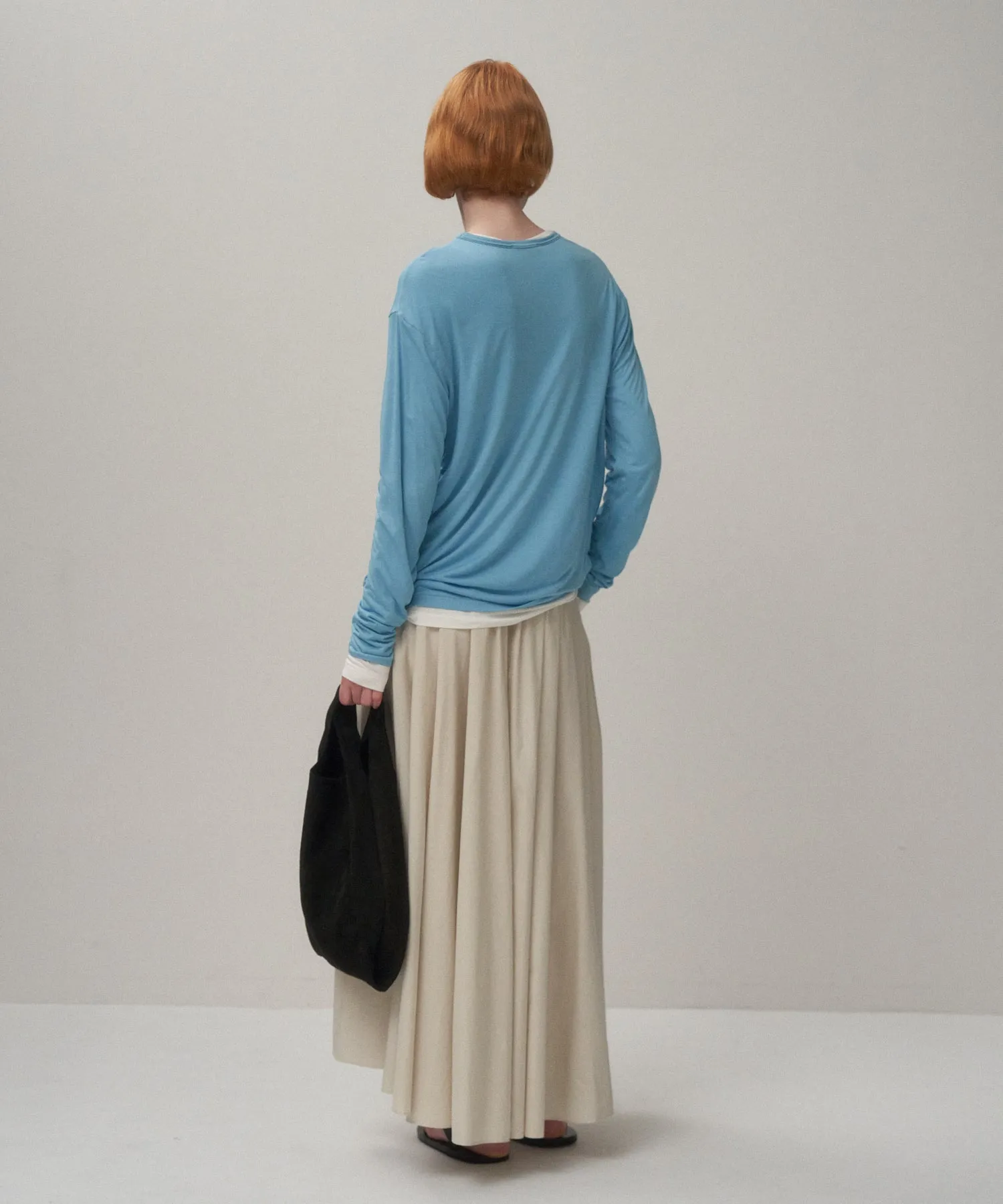 MODAL SILK JERSEY | CREW NECK PULLOVER sold by ATON product image thumbnail 3