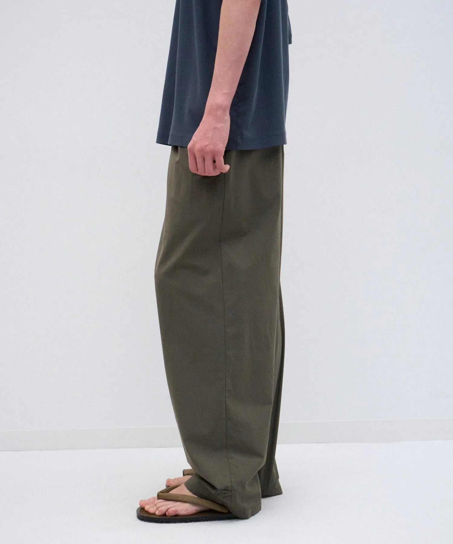 LIGHT TC GABARDINE | WASHED WIDE PANTS sold by ATON product image thumbnail 2